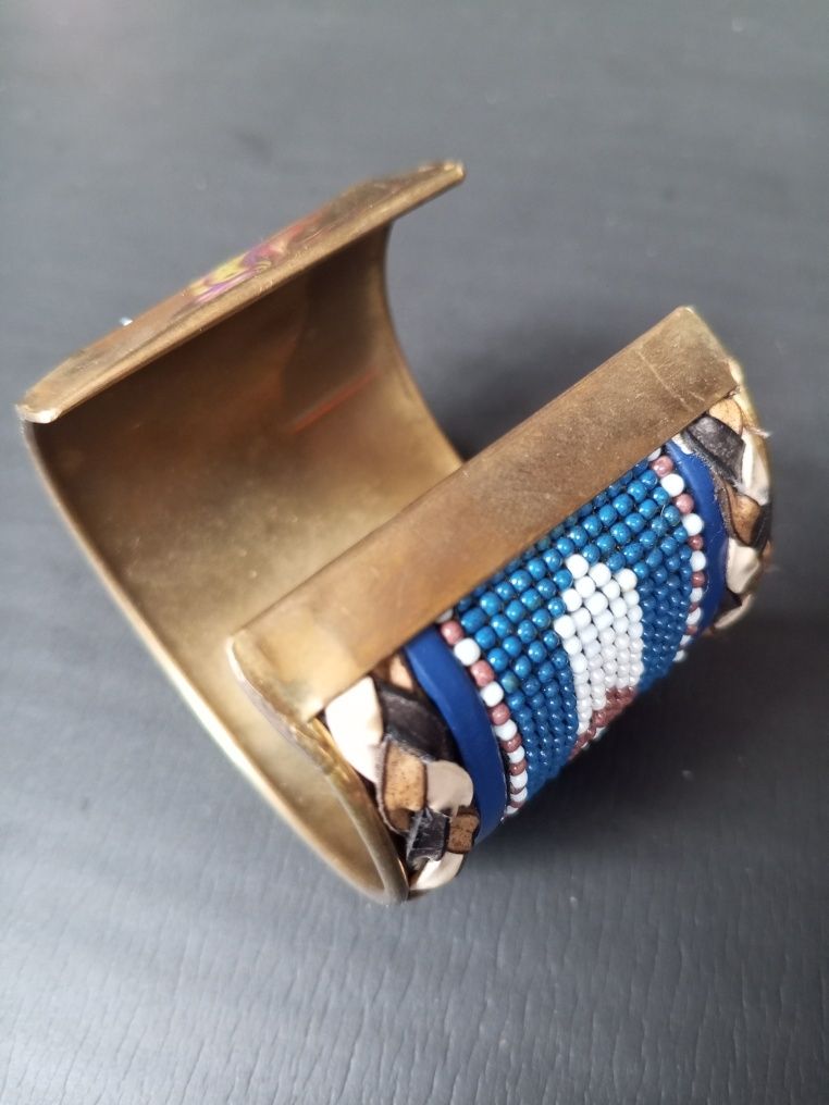 Unikatowa bransoletka z Indii Handmade Miedziana Boho