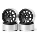 4 aluminiowe felgi beadlock do modelu rc 1.9" czarne TRAXXAS AXIAL MST