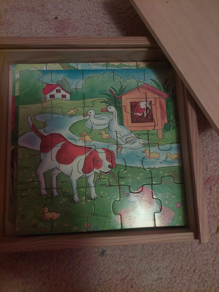 Puzzle drewniane 4 obrazki