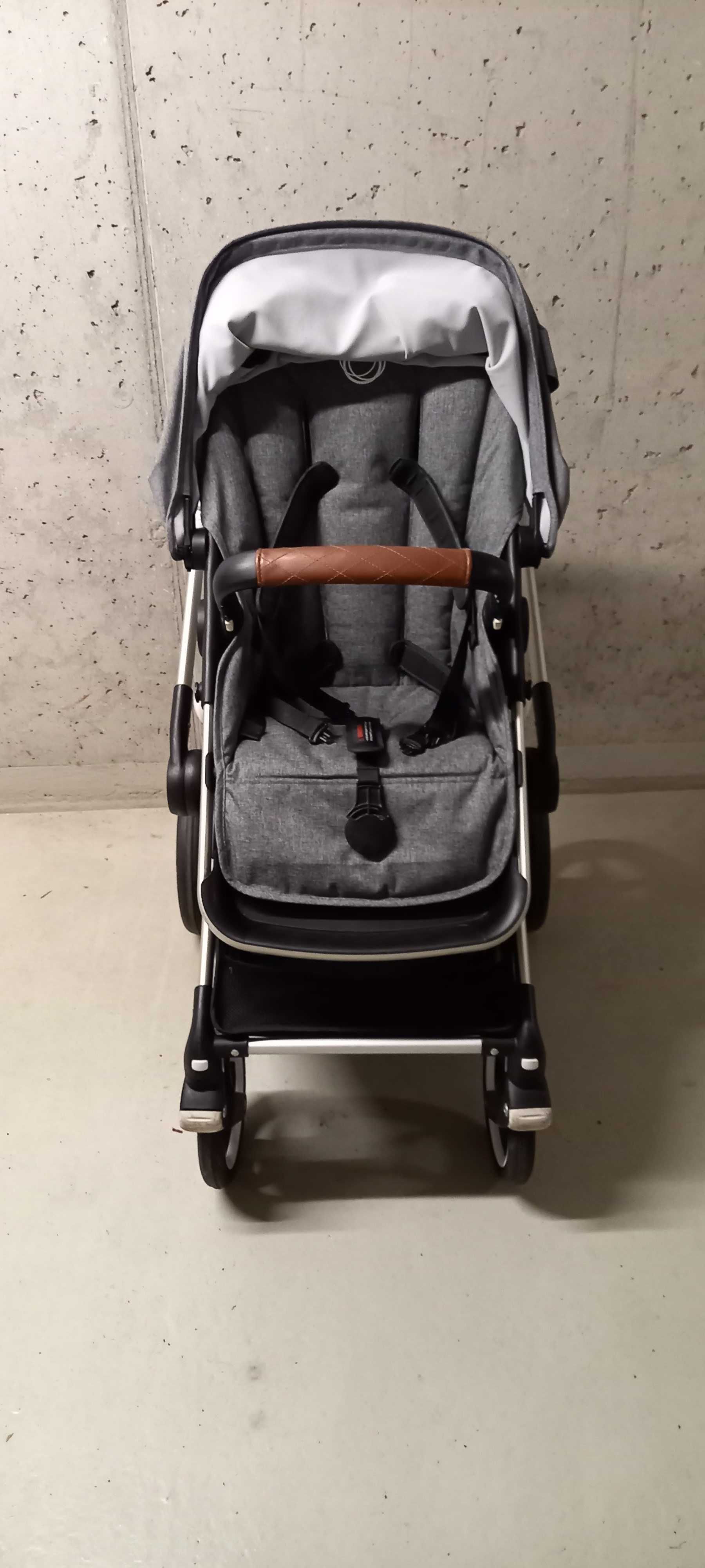 Wózek - Bugaboo Fox2 Grey Melange 2 w 1 Spacerówka Gondola