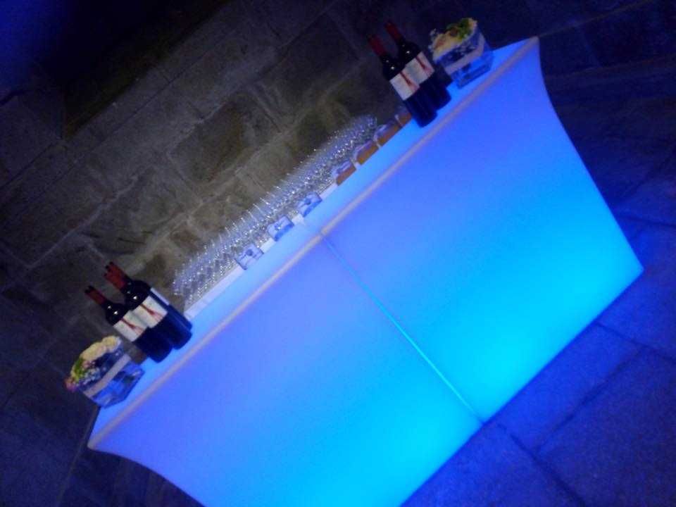 Balcões iluminados rgb