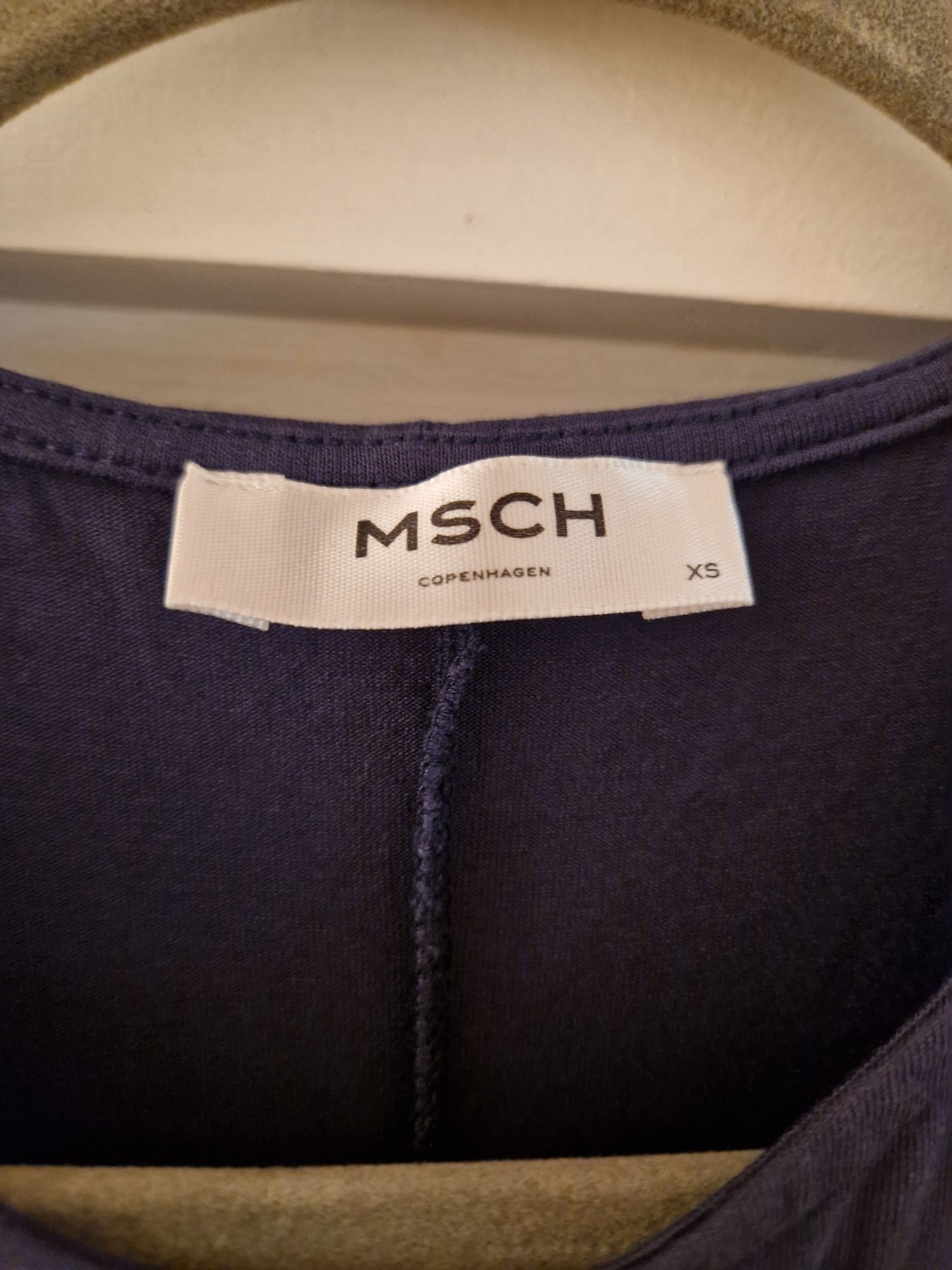 MSCH Copenhagen sukienka XS 34 wiskoza wiązana taliowana