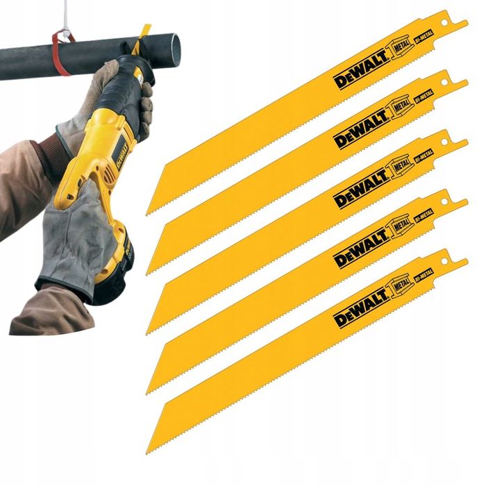 Dewalt Dt2323 Zesaw 5szt Brzeszczoty Bimetalowe Do Metalu 203mm 1.8mm