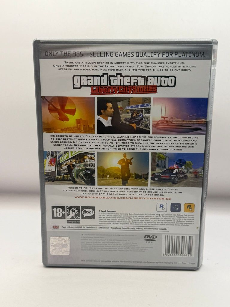 Gta Liberty City Stories Komplet Z Mapą Ps2 nr 5510