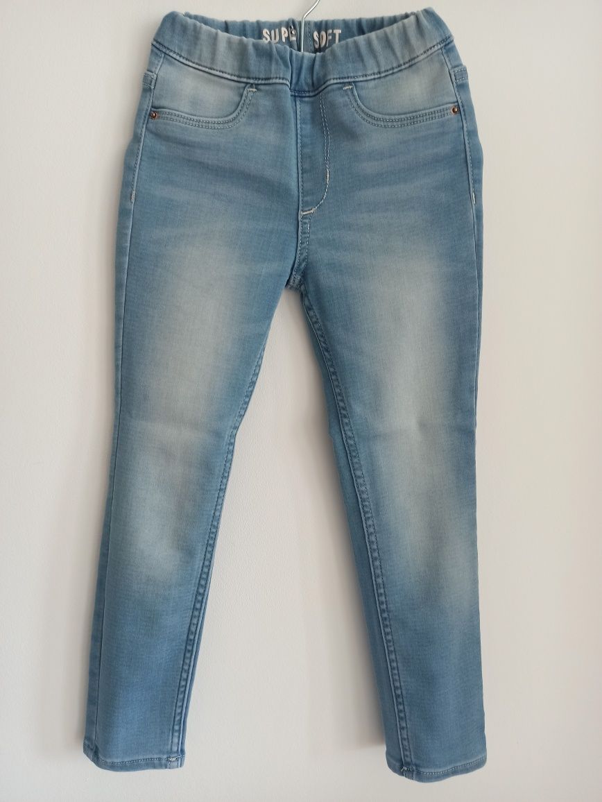 Legginsy spodnie dżinsowe dziewczęce r.110
