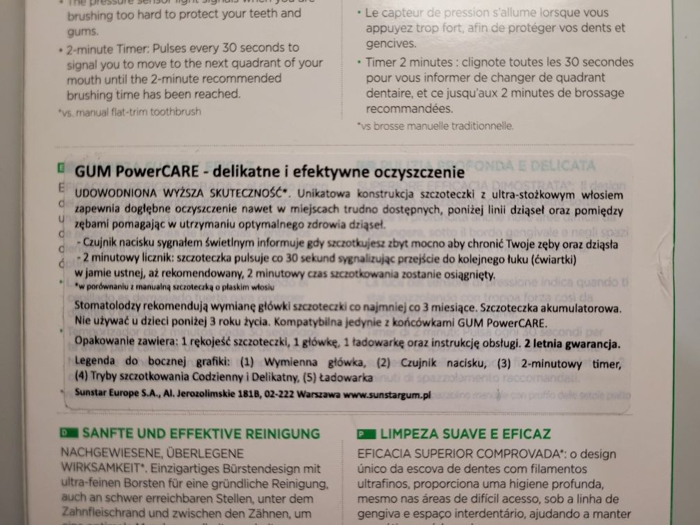 GUM Szczoteczka elektryczna PowerCare 4200M