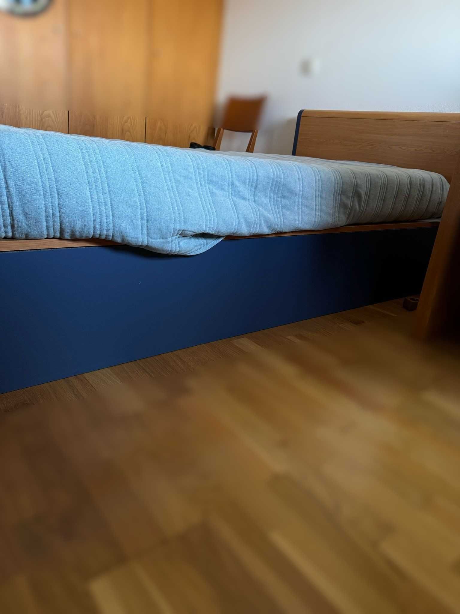 Cama de Solteiro com Gavetas e Colchão