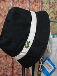 Lacoste панама кепка шляпа чорна з білою смужкою