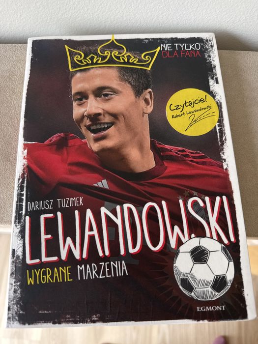 Karta z autografem Robert Lewandowski+książka+gra planszowa Mecz