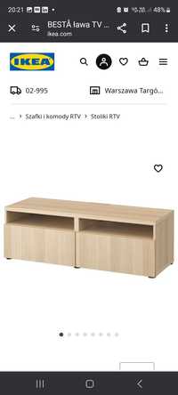 Szafka rtv Ikea Besta  z dwiema szufladami 120x65x42