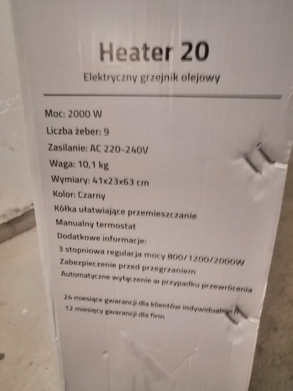 Kaloryfer/grzejnik olejowy kiano heater 20