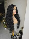 Długa peruka fale loki naturlana fryzura Kaja lace front