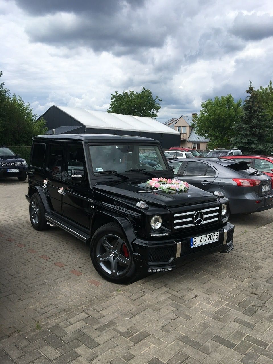 Auto samochód do ślubu limuzyna Porsche i Mercedes G klasa