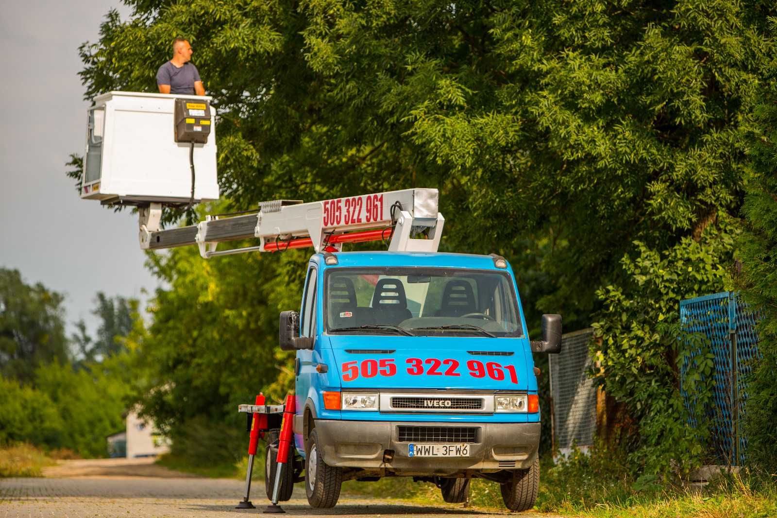 Wynajem podnośnik koszowy 16m zwyżka   wycinka drzew Nowy dwór maz