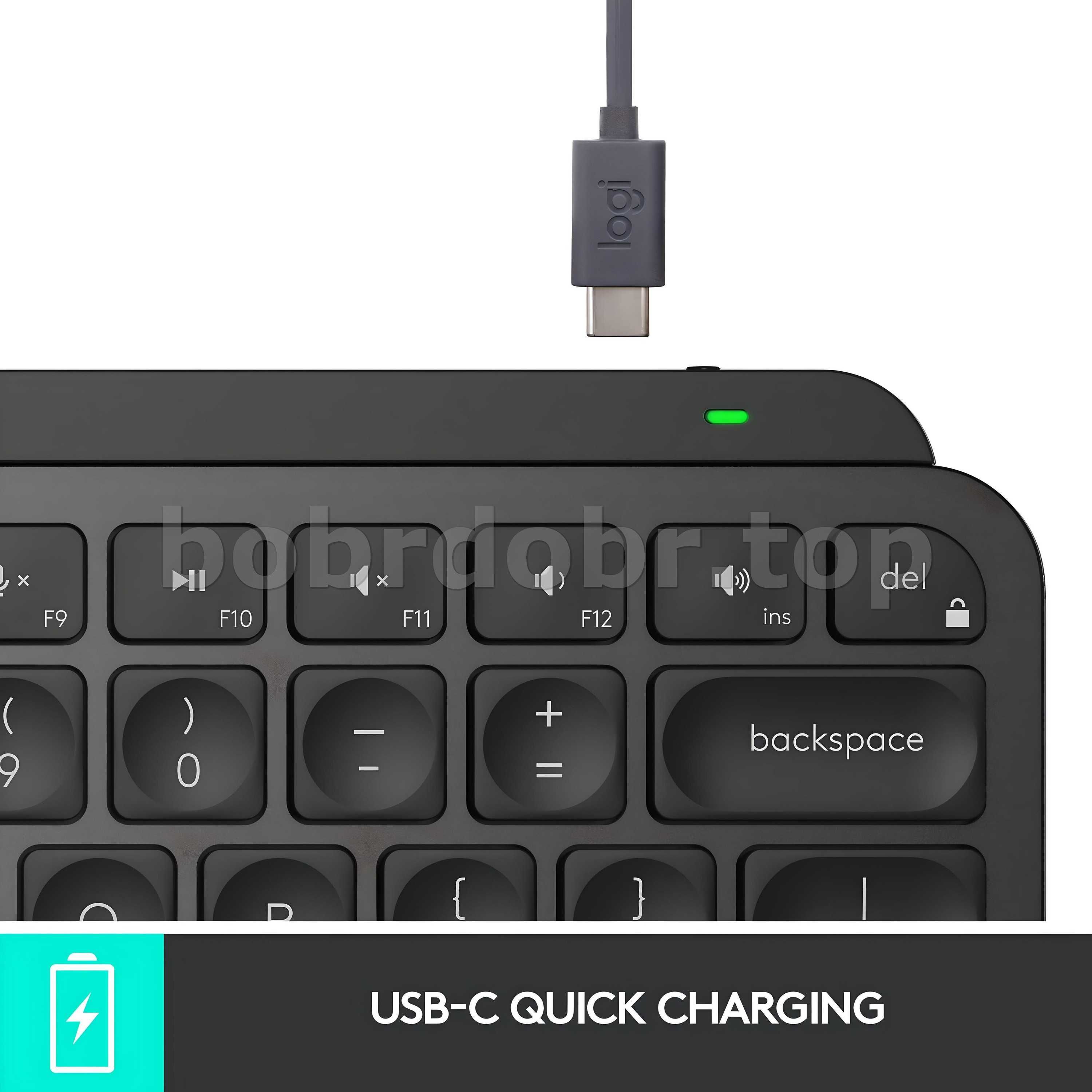 Клавиатура беспроводная Logitech MX Keys Mini [Black] (US • ANSI)