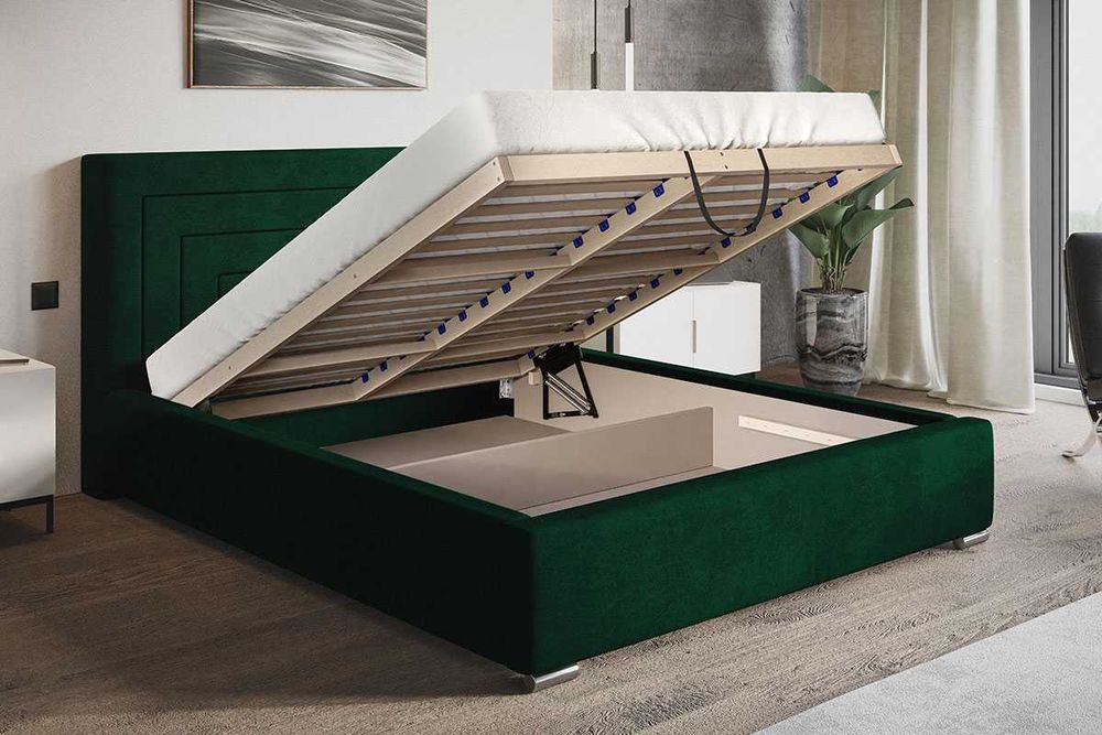 Łóżko 140x200 tapicerowane Royal 3 z pojemnikiem stelaż