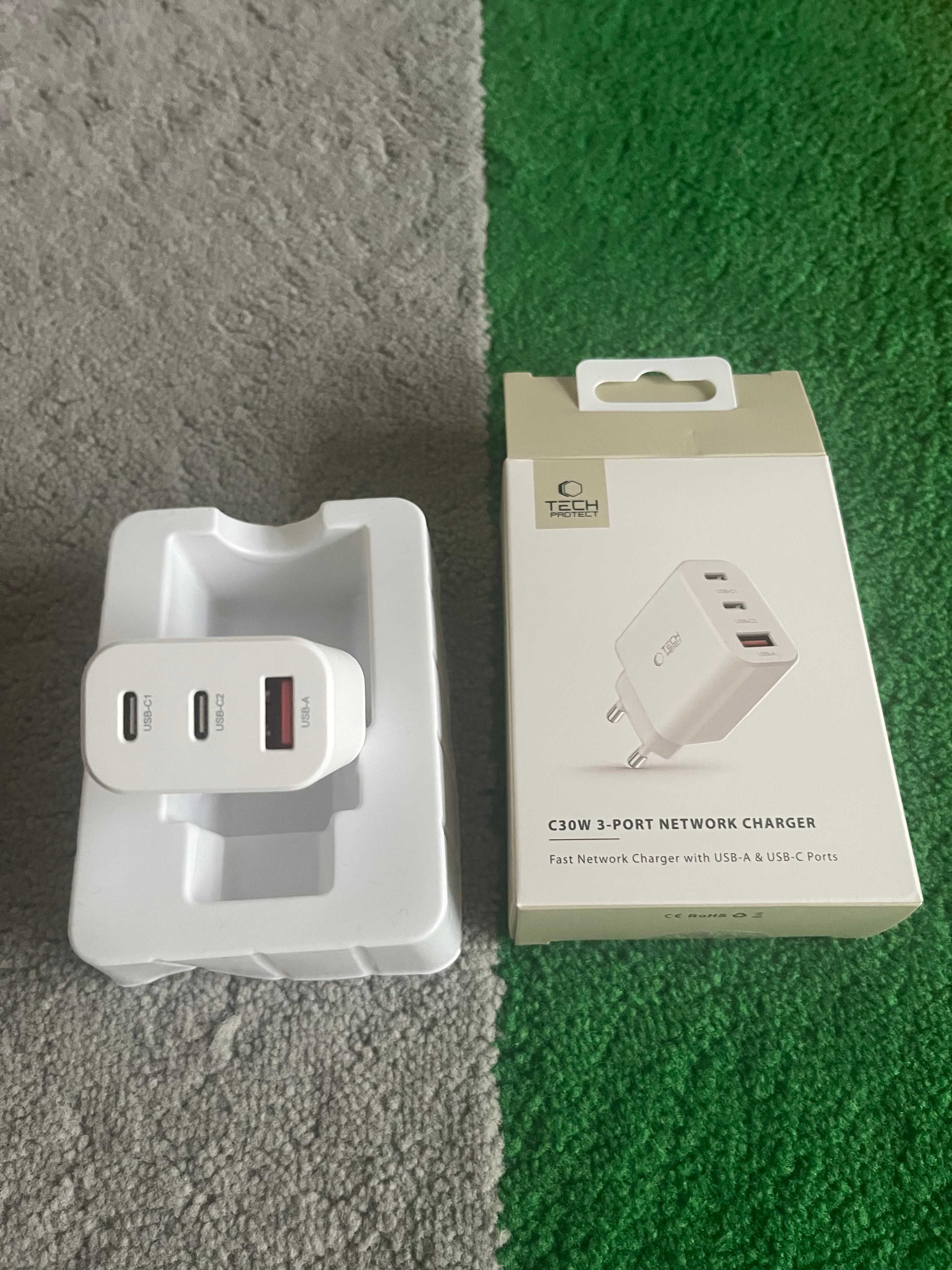 NOWA Ładowarka sieciowa Tech-Protect C30W 3-PORT Network 30W USB-C