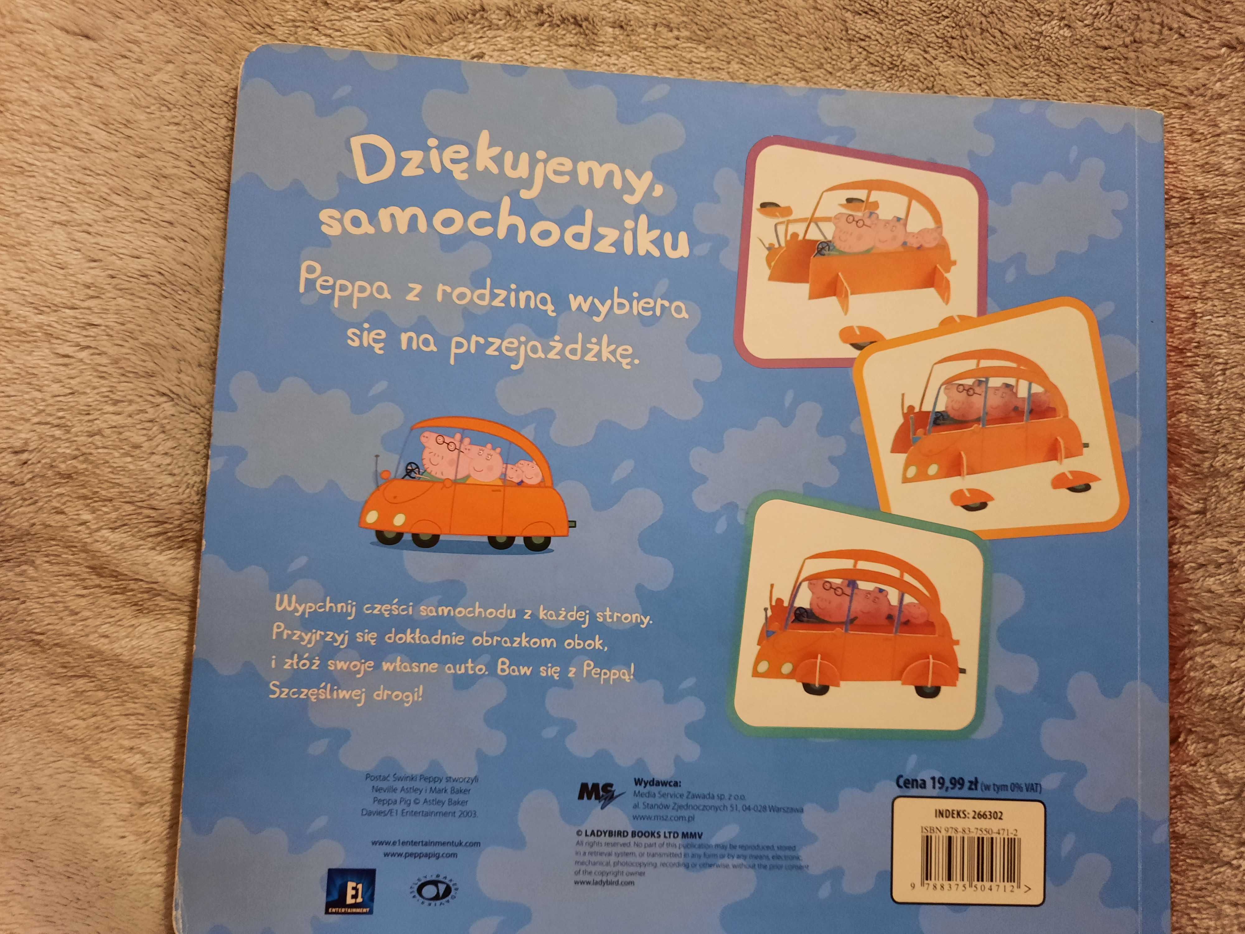 Świnka Peppa Dziękujemy Samochodziku książka twarde kartki dla fanów