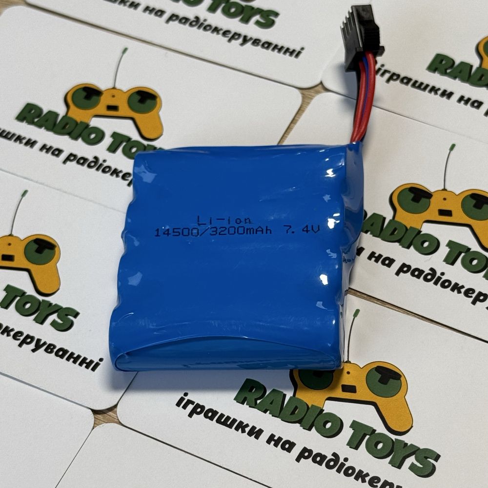 Акумулятор з USB адаптером 7,4V для іграшок Li-ion14500 3200 mAh SM-4P