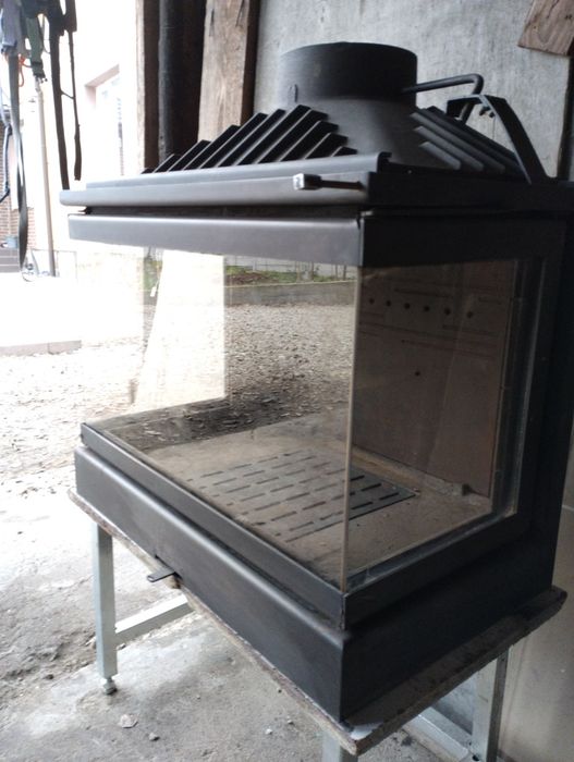 Камін топка чавунна 14 kW панорамний з шибером Б/в