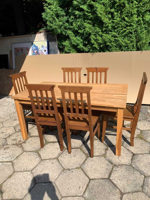 Stół + 6 krzeseł IKEA