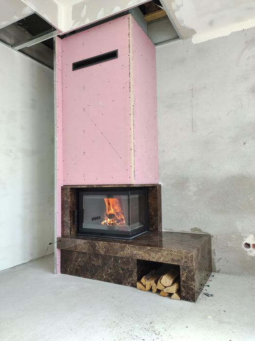 Монтаж камінів, монтаж мармурових порталів, монтаж димарів