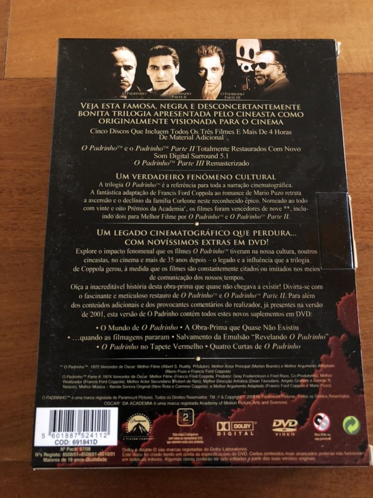 Colecção O Padrinho - Trilogia (O Restauro de Coppola) - DVD