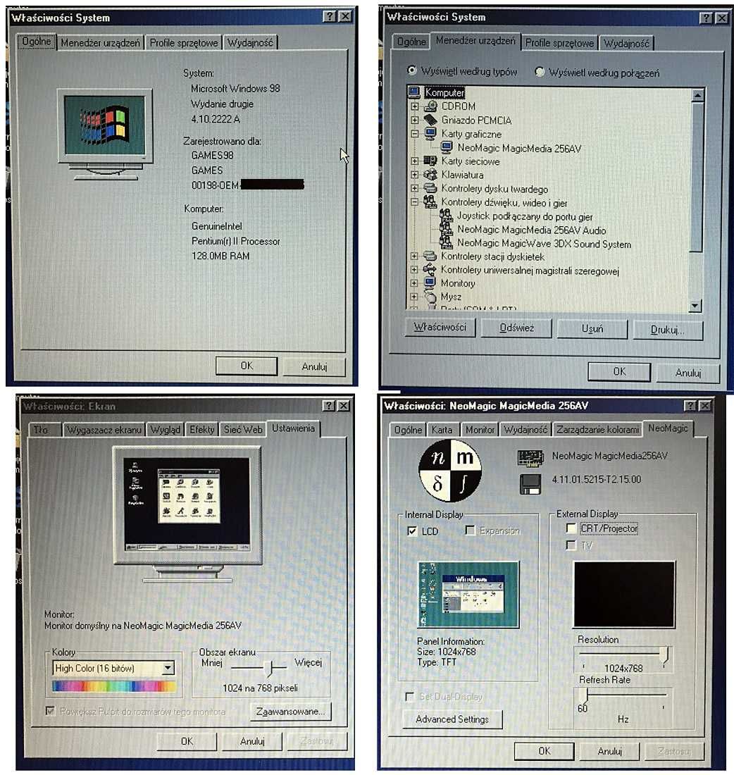 IBM ThinkPad 390 Pentium II MMX 128MB Win98 - Retro Unikat