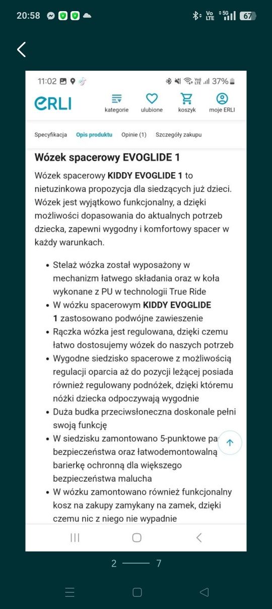 Wózek spacerowy evoglide