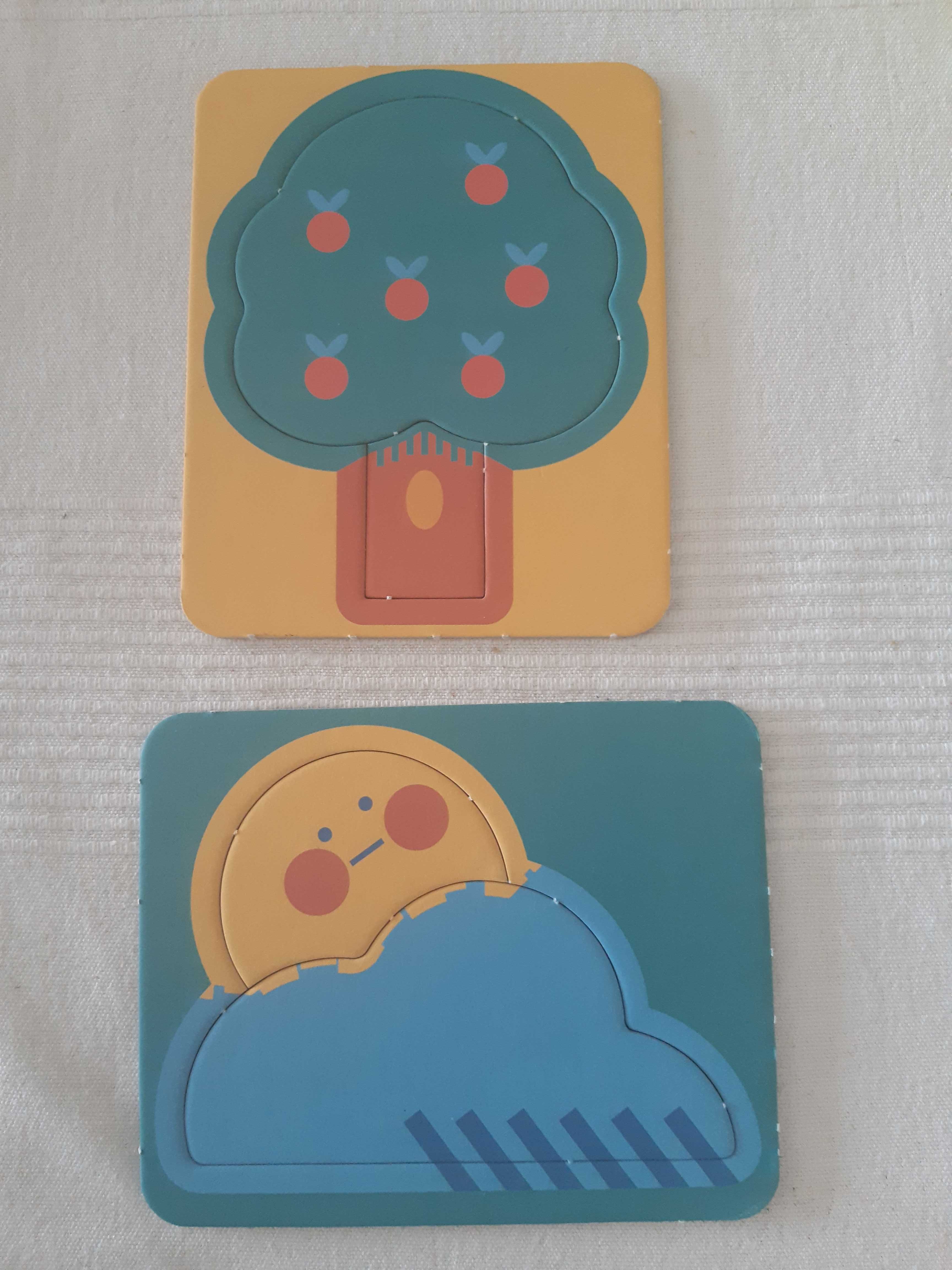 puzzles em cartão reciclado