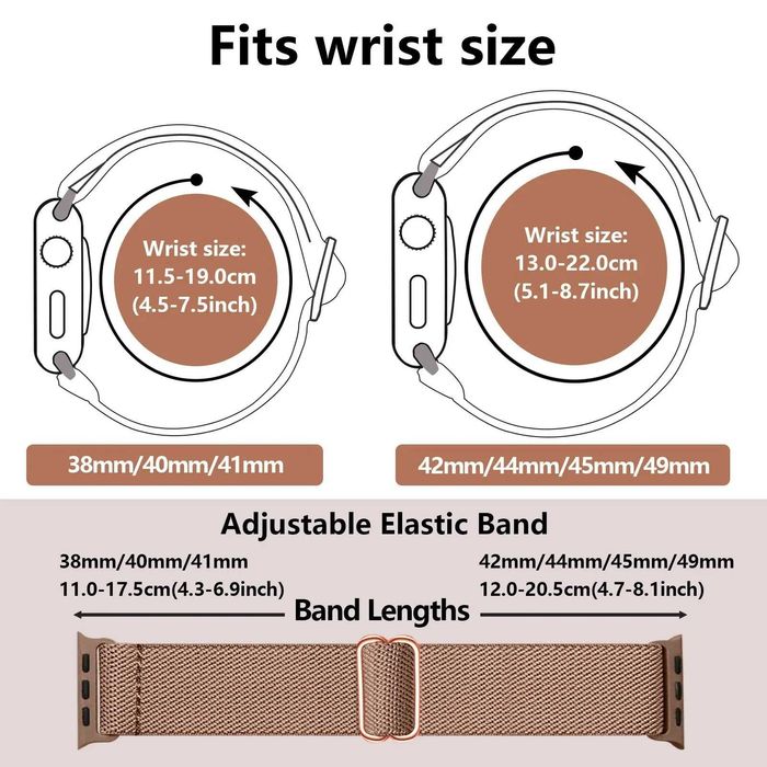 NYLONOWY PASEK DO APPLE WATCH 1/2/3/4/5/6/7/8/SE 38 mm 40 mm 41 mm