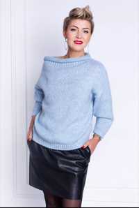 Błękitny mięciutki sweter