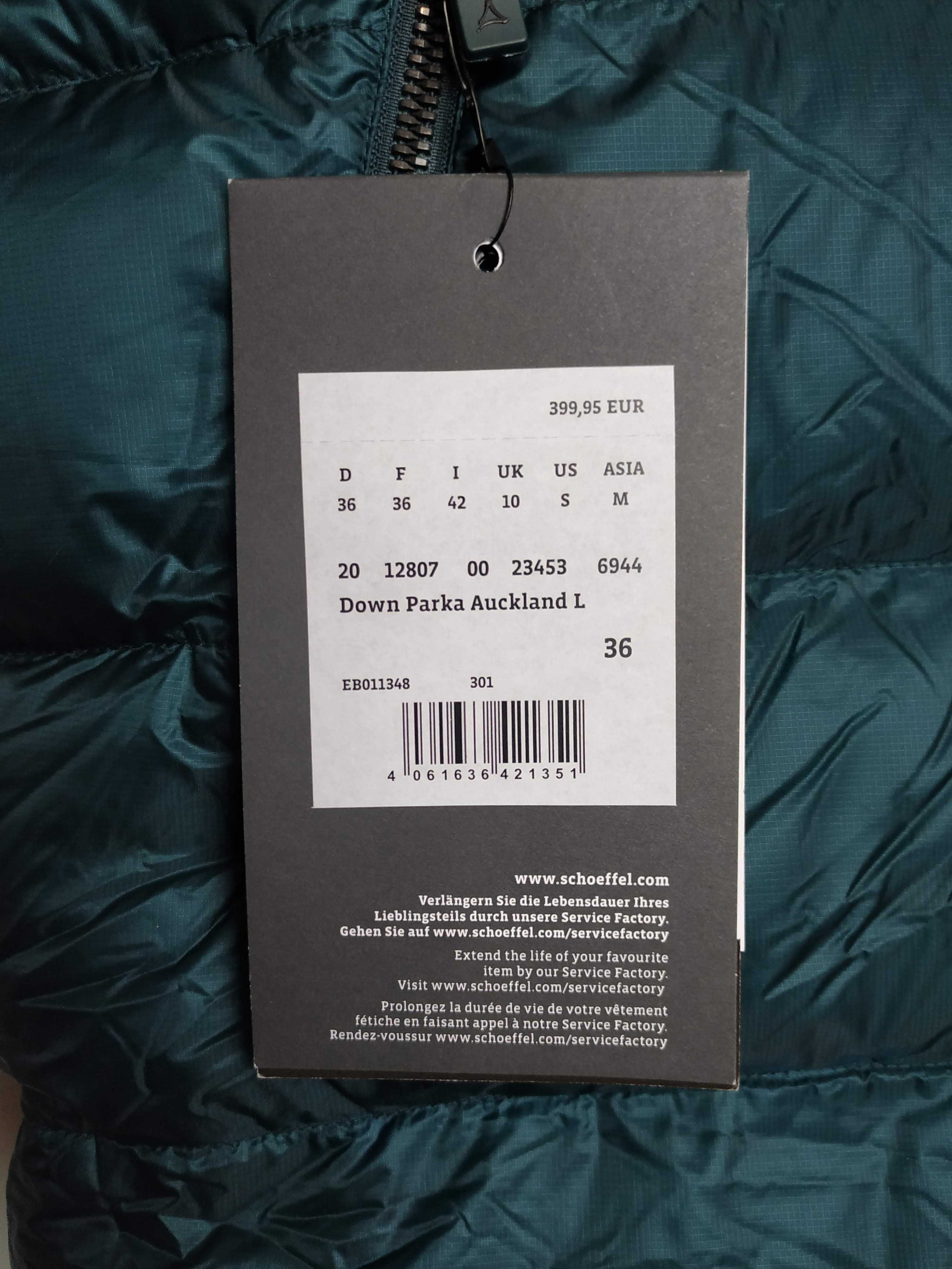 Kurtka puchowa Schoffel Down Parka Nowa -85% płaszcz zimowy damski 36