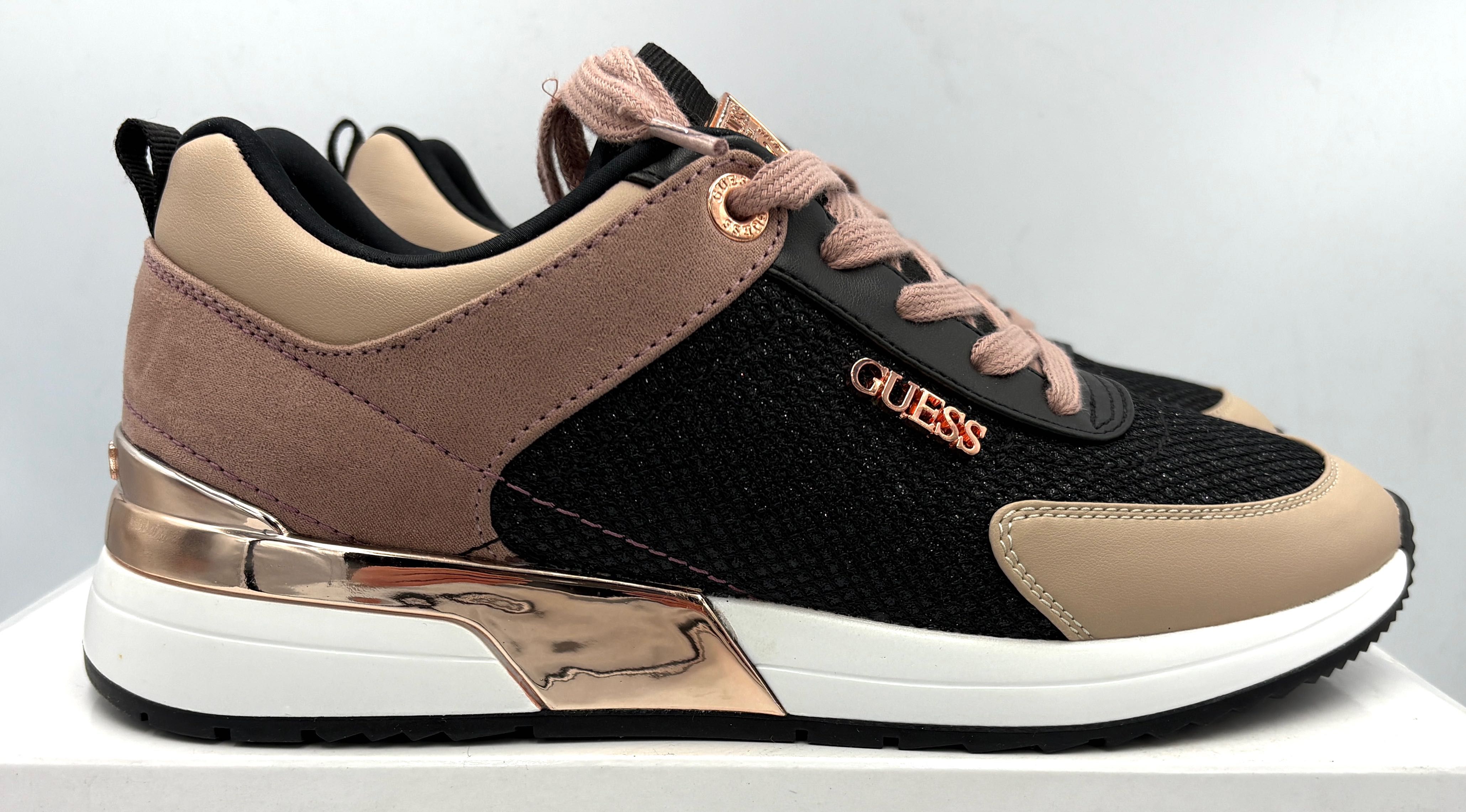 ‼️Nowe oryginalne sneakersy GUESS Marlyn3 różowe czarne 38 AZ 153