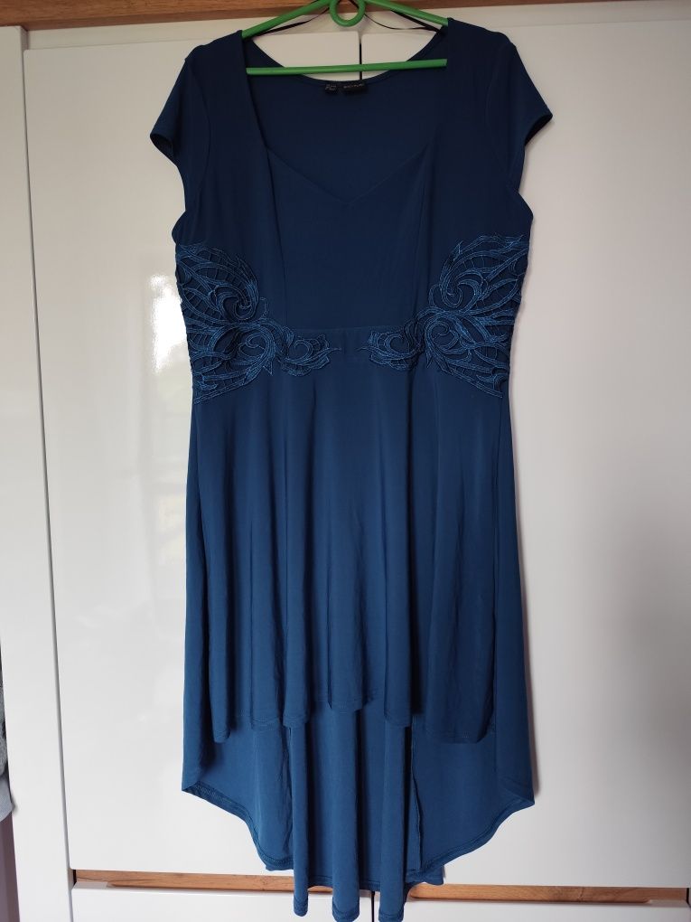 Elegancka asymetryczna sukienka 44/46 Bodyflirt Bonprix