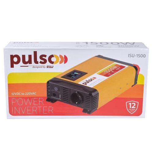 Перетворювач напруги PULSO/ISU- 600/12V-220V/600W/LCD синусоїдна/хвил.