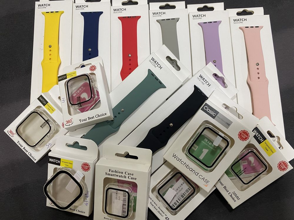 Kit Capa e Pulseira - Apple Watch 1/2/3/4/5/6/SE/7/8/9/Ultra
