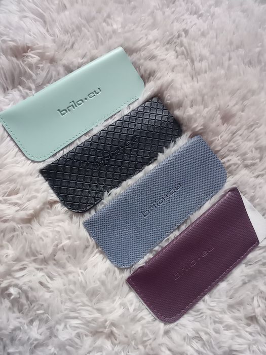 Zestaw 4 sztuki etui na okulary pokrowiec eleganckie eko skóra brilo