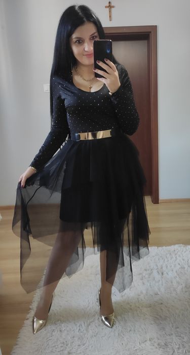 Sukienka z tiulowym dołem andrzejki święta sylwester