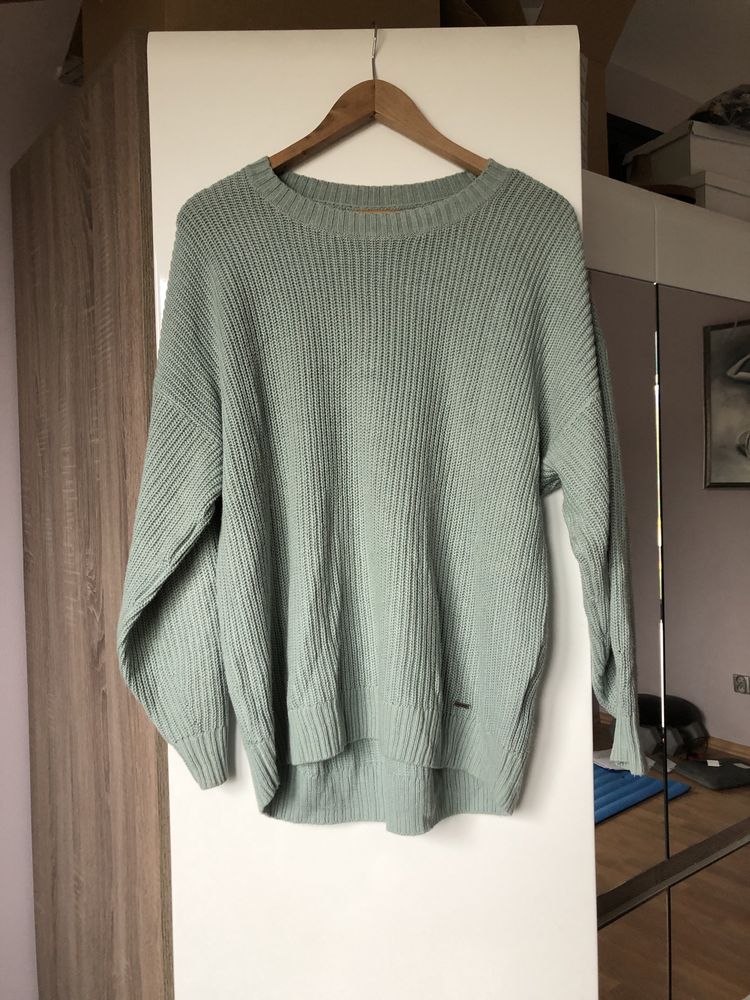 Miętowy/zielony sweter Hollister