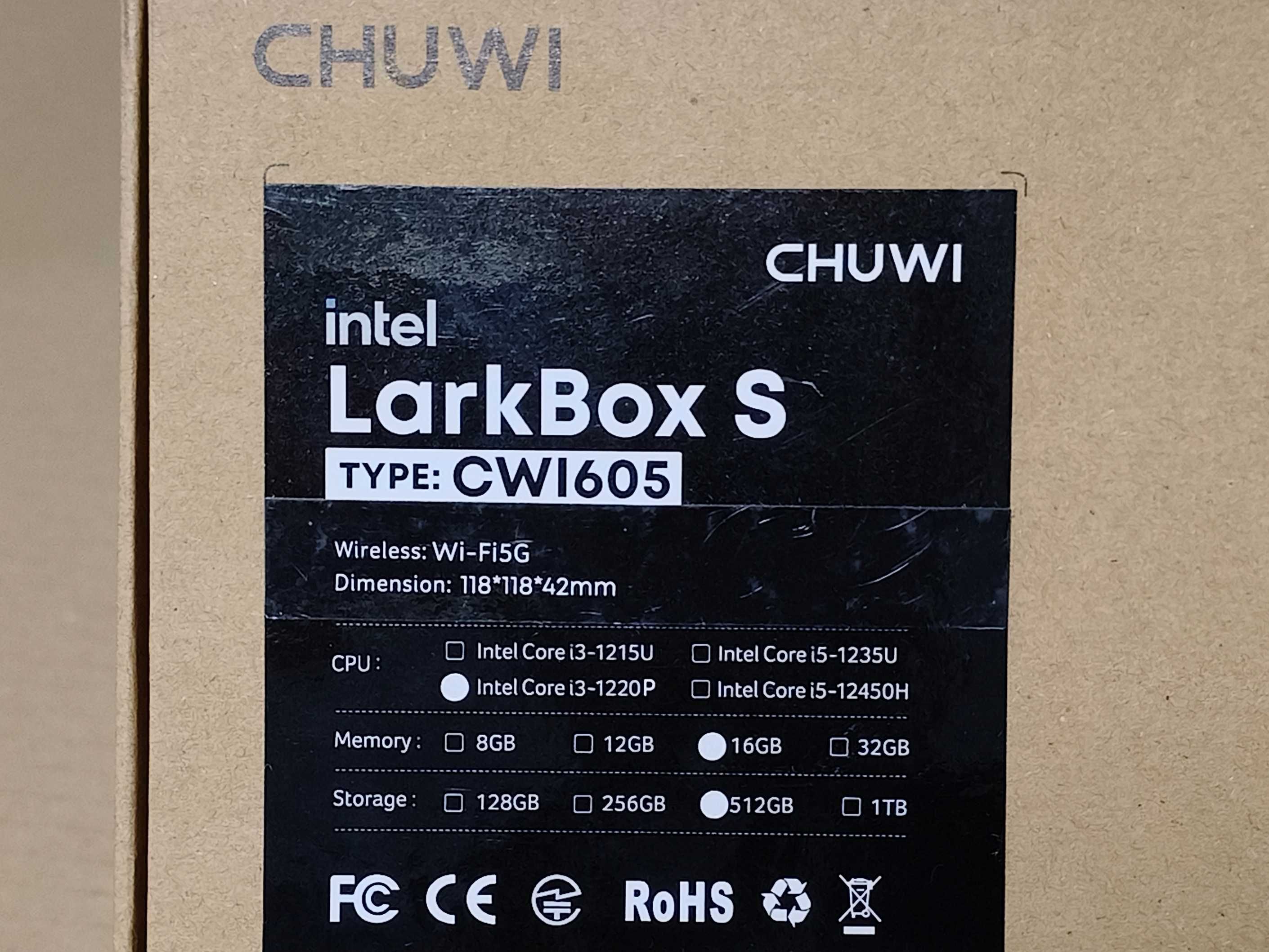 MiniPC Chuwi LarkBox S - 512GB SSD, 16GB RAM