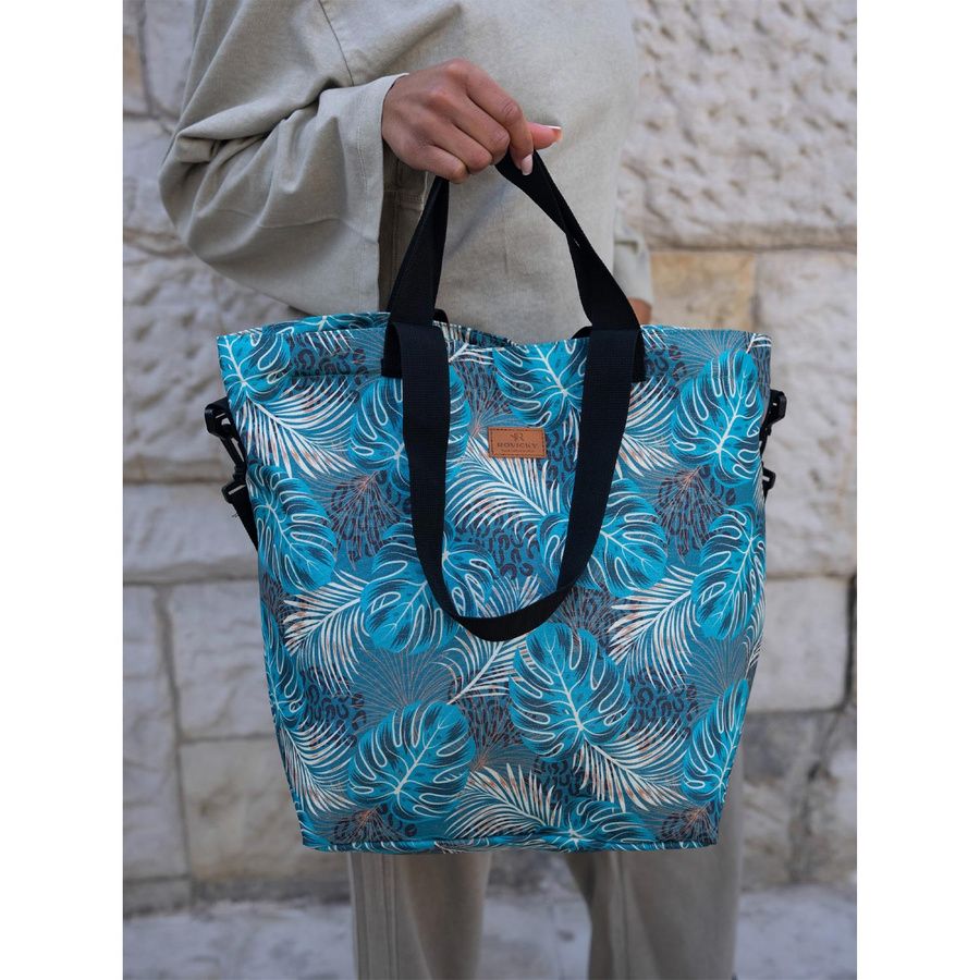 pojemna torba shopper na zakupy w modny wzór - rovicky
