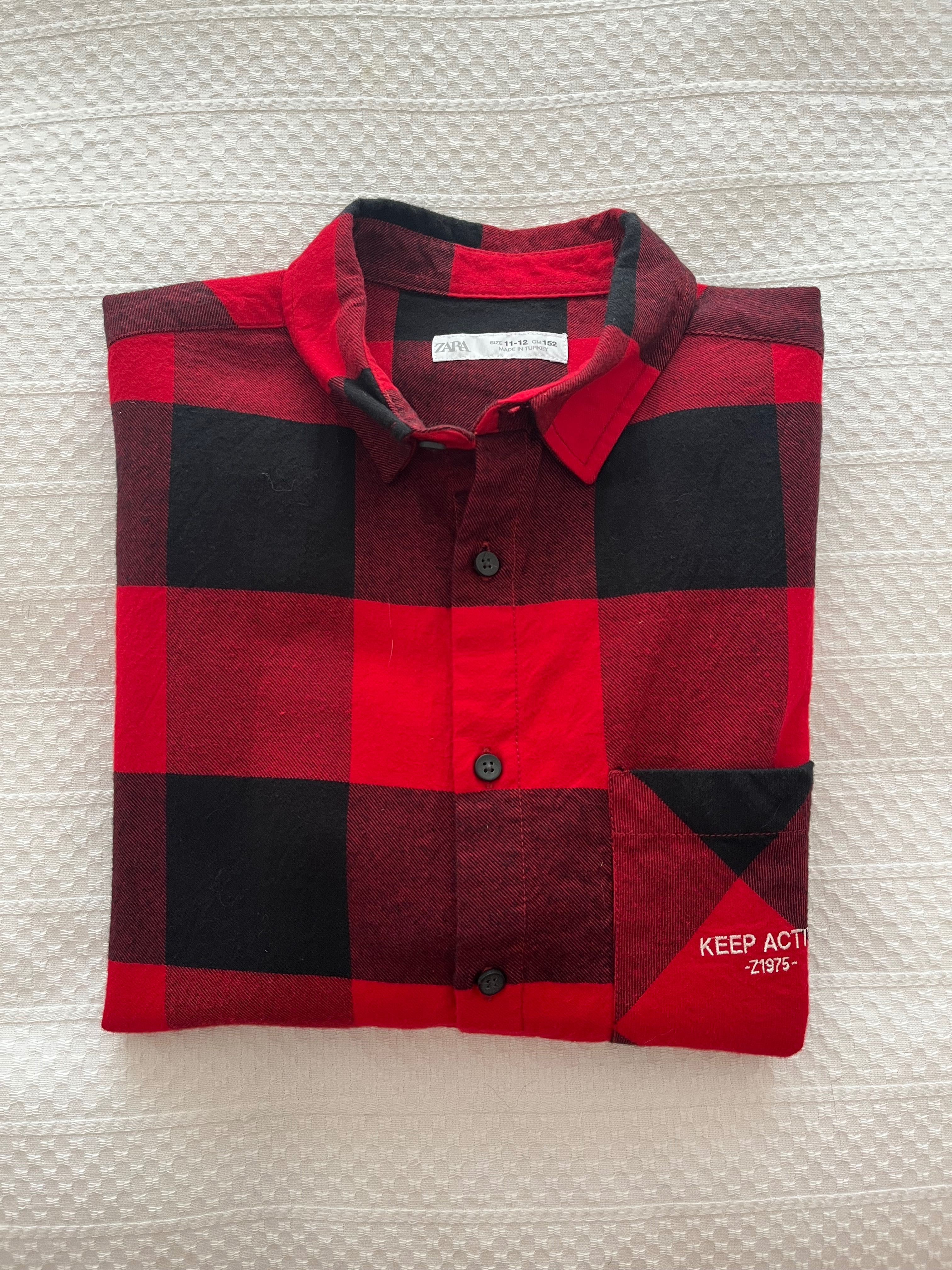Camisa quadradis Zara, 11/12 anos, 152cm