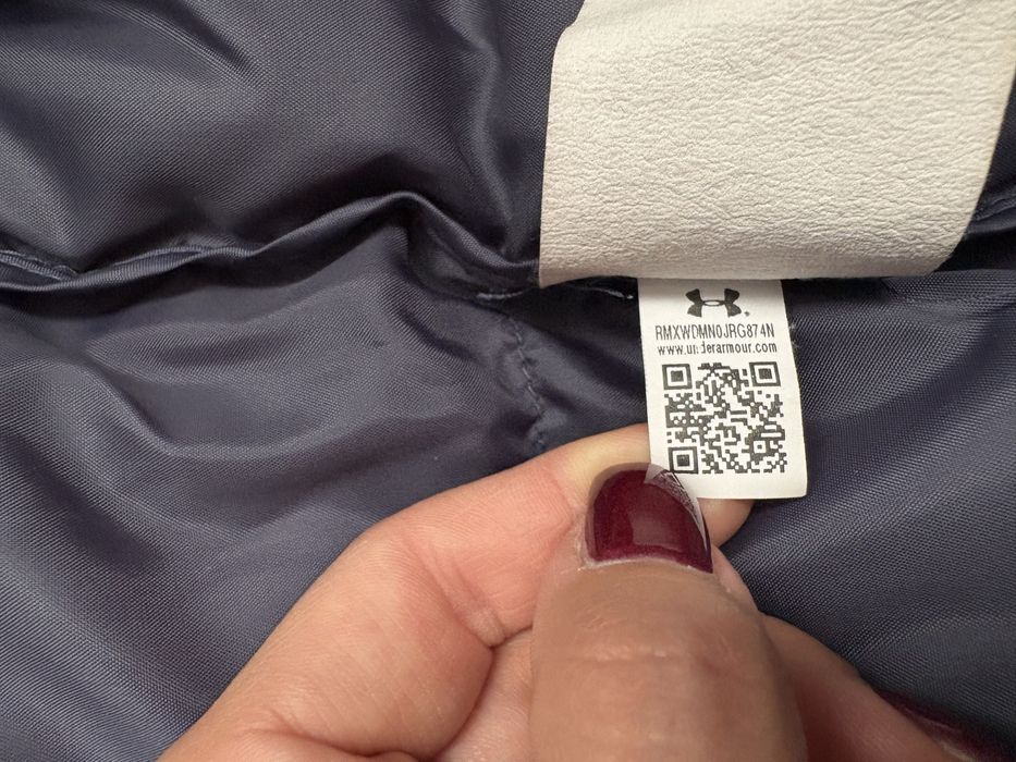 Under Armour szara kurtka pikowana przejsciówka dziecięca 140 146