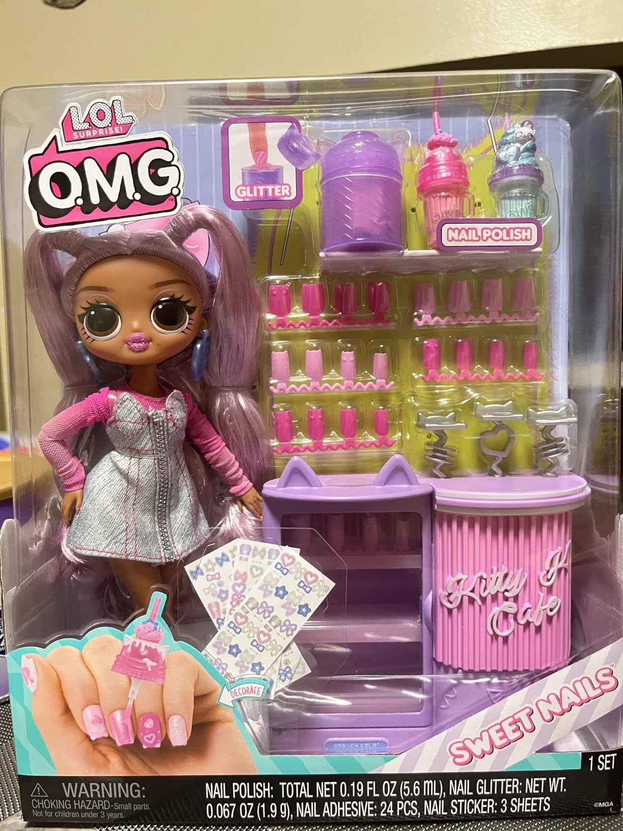 Лялька LOL Surprise OMG Sweet Nails – Kitty K Café, оригінал