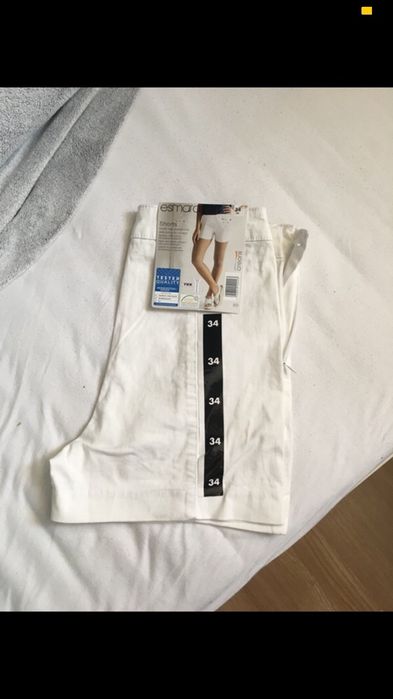 Spodenki białe wysoki stan