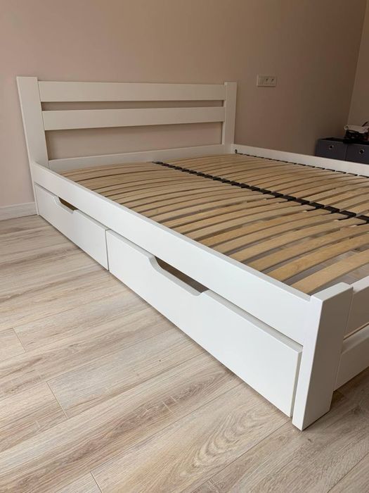 ХІТ ПРОДАЖ ЛІЖКО З ДЕРЕВА З ШУХЛЯДАМИ кровать деревʼяна 160х200