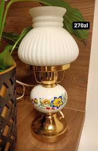 Lampa nocna podłogowa stojąca stołowa klosz vintage PRL kolekcja retro