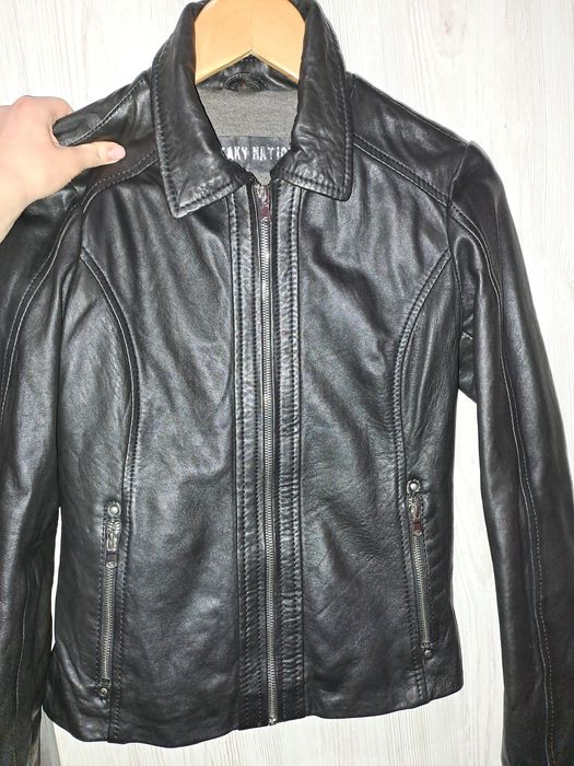 Жіноча шкіряна кожаная демісезонна курточка косуха 36 S розмір
