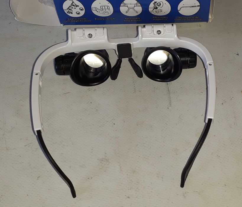 Лупа-очки и бинокулярные очки с LED подcветкой в белом